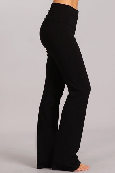 Chatoyant Foldover Waist Bootcut Yoga Pants