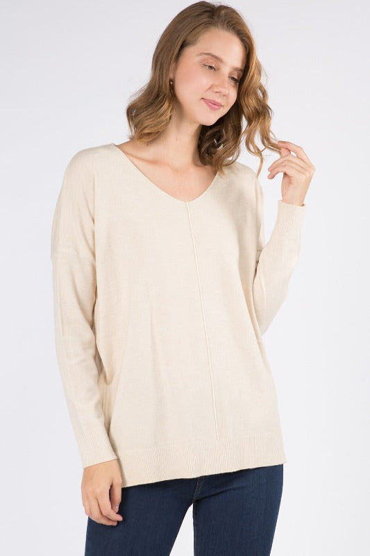 Dreamers Super Soft Stretch V Neck Long Tunic Top - 6 Colors