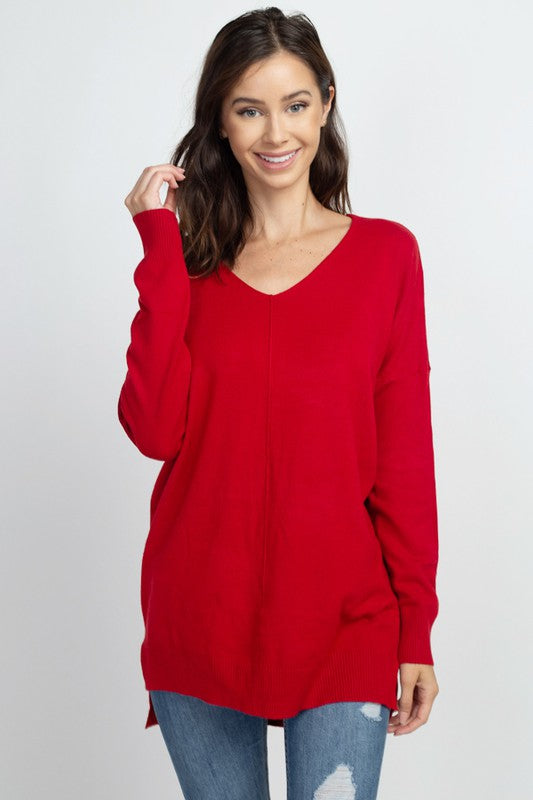 Dreamers Super Soft Stretch V Neck Tunic Top - 6 Colors