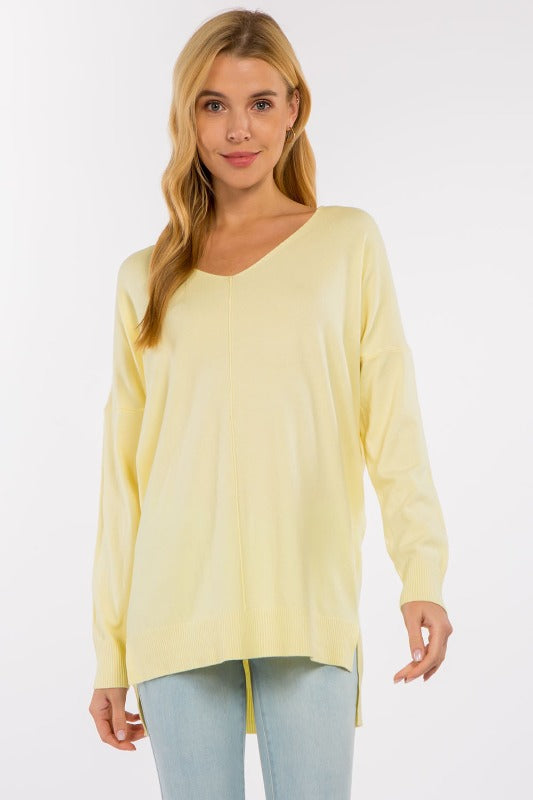 Dreamers Super Soft Stretch V Neck Long Tunic Top - 6 Colors