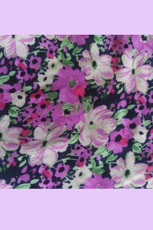 Easel Garden Party Midi Dress - Lilac Combo