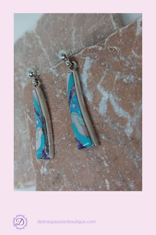 Sugilite Gemstone Earrings by Ed Lohman