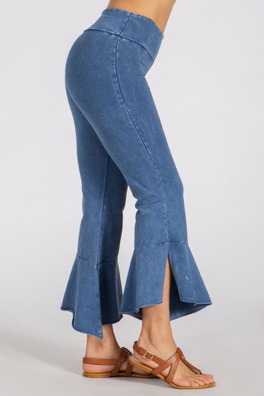 Chatoyant Crop Bell Slit Pants