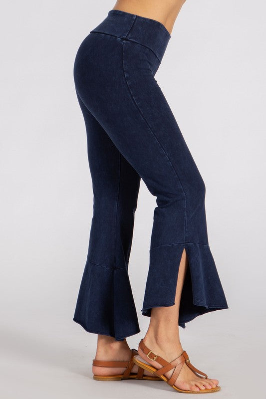 Chatoyant Crop Bell Slit Pants