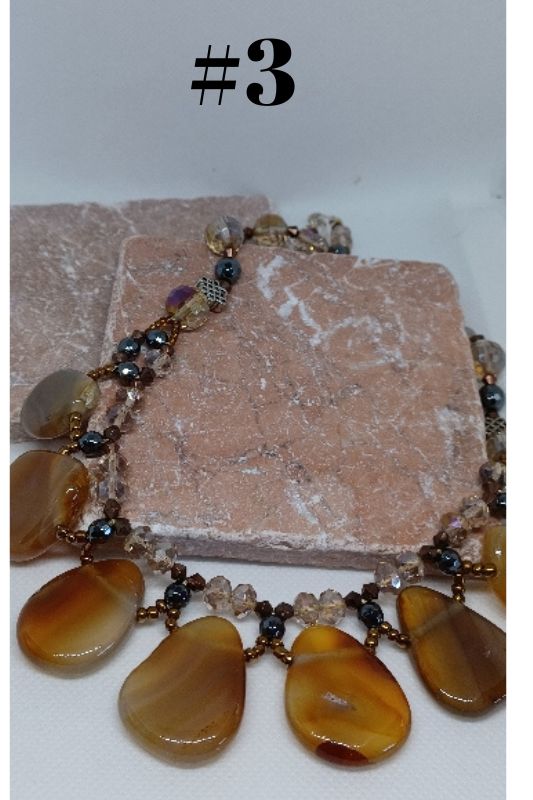 *SALE Statement Beads Quartz Crystals Necklaces