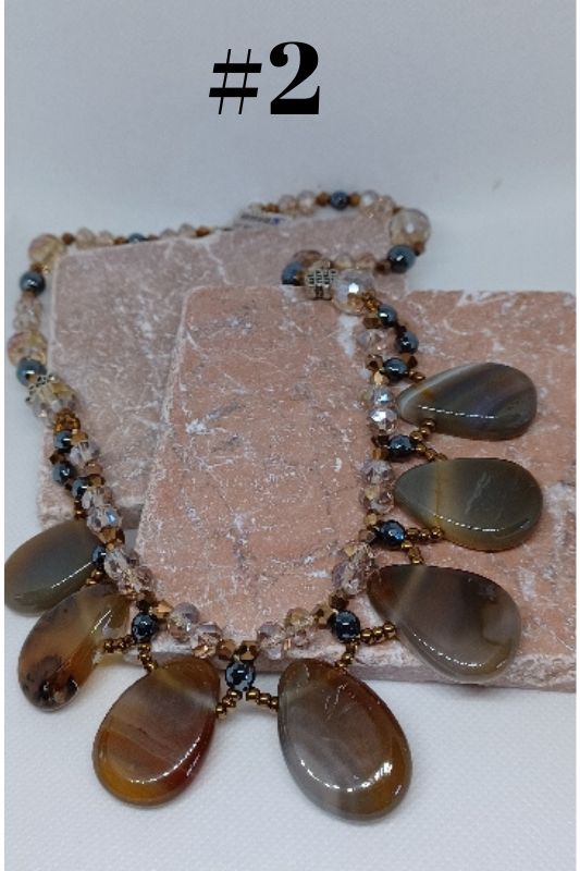 *SALE Statement Beads Quartz Crystals Necklaces