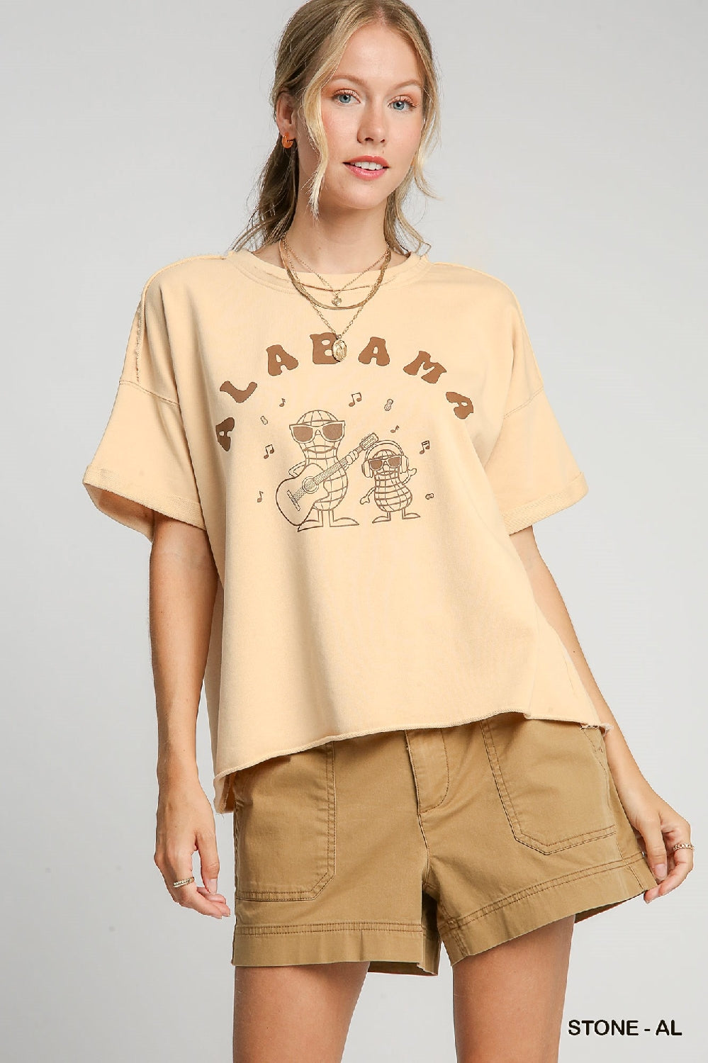 Umgee State Pride Graphic French Terry T Shirt Top - TN MS AL