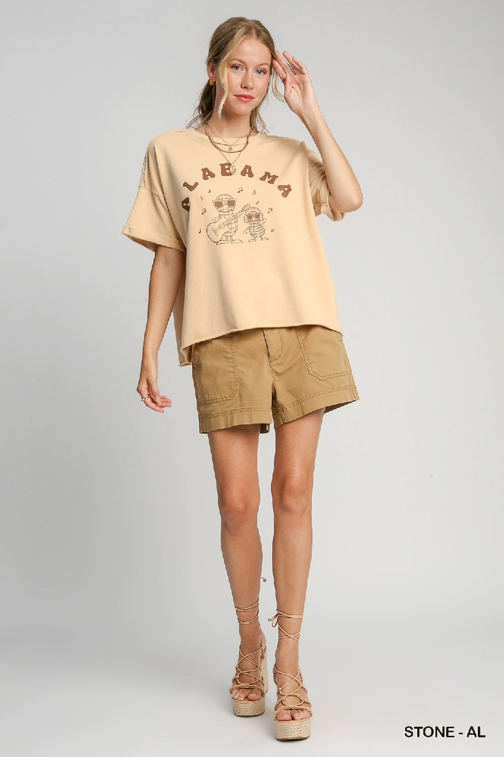 Umgee State Pride Graphic French Terry T Shirt Top - TN MS AL