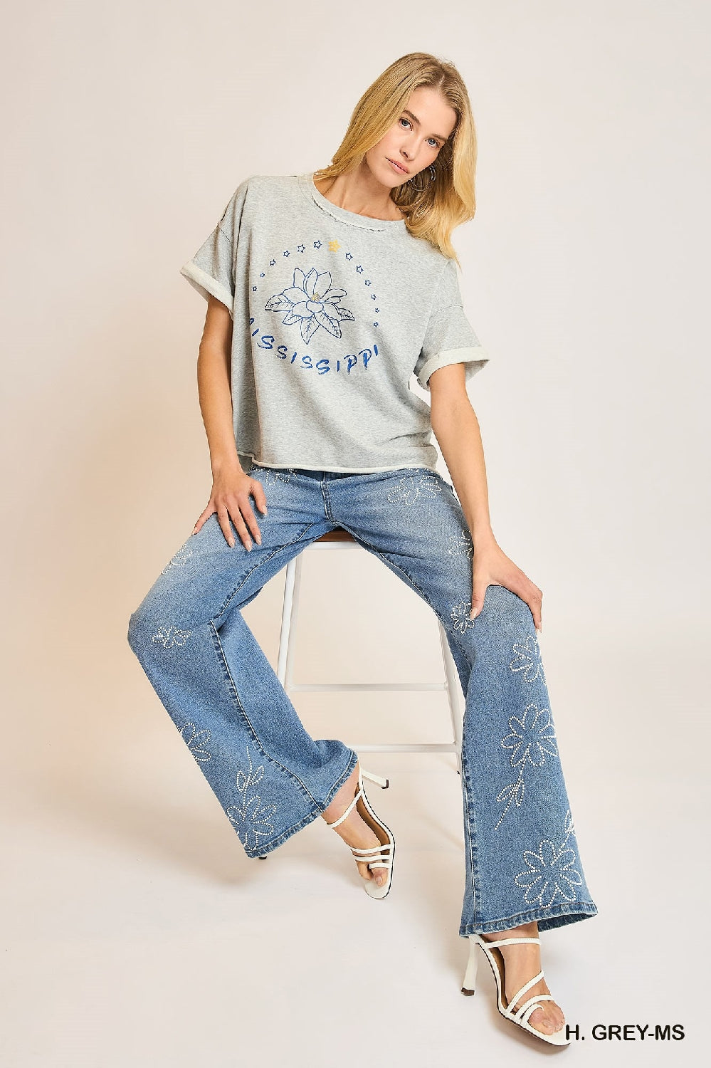 Umgee State Pride Graphic French Terry T Shirt Top - TN MS AL