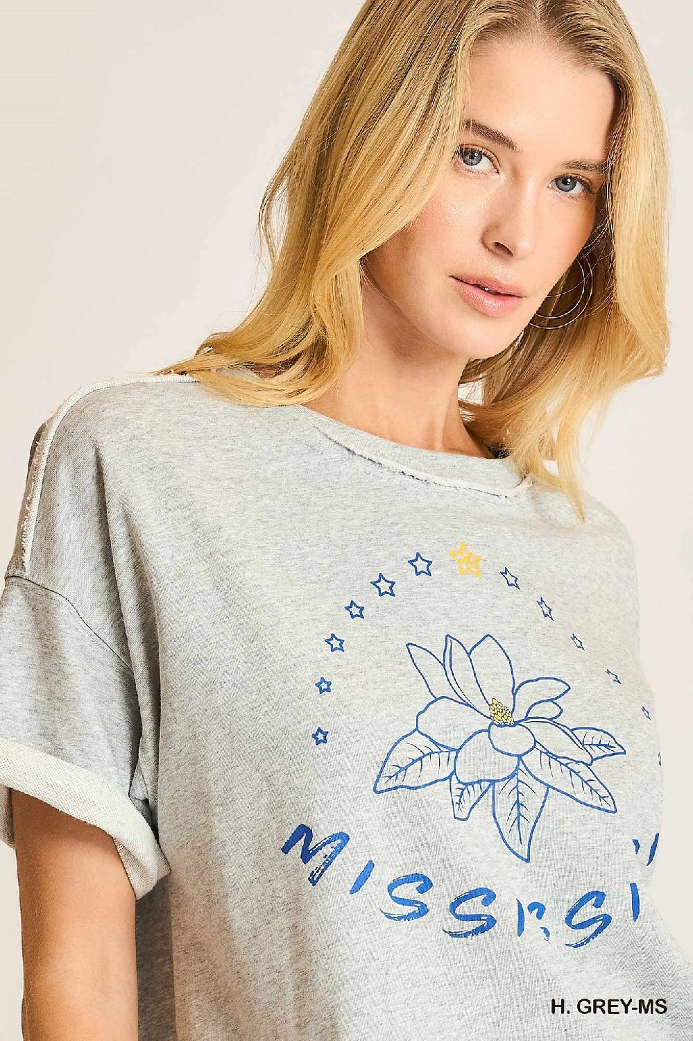 Umgee State Pride Graphic French Terry T Shirt Top - TN MS AL