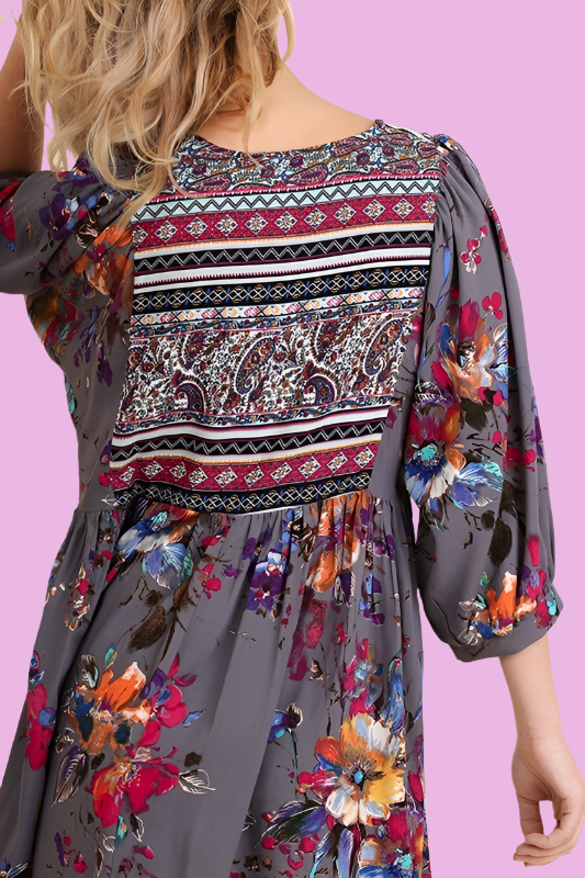 Boho Bloom Babydoll Dress – Garden Romance Edition