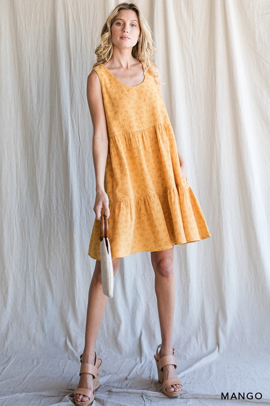 Gauze Ditsy Floral Print Tier Dress - Mango