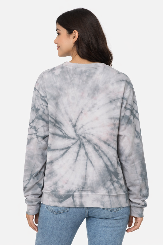 Vintage Canvas Soft Stretchy Fleece Tie Dye Sweatshirt