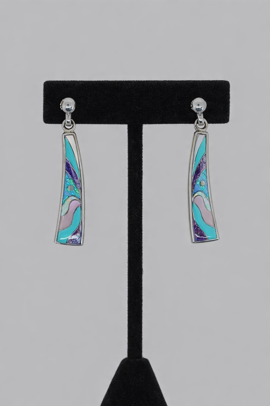 Sugilite Gemstone Earrings by Ed Lohman
