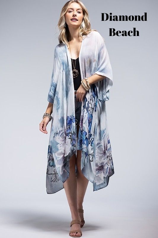 One Size Beautiful Long Kimonos - Multiple Colors