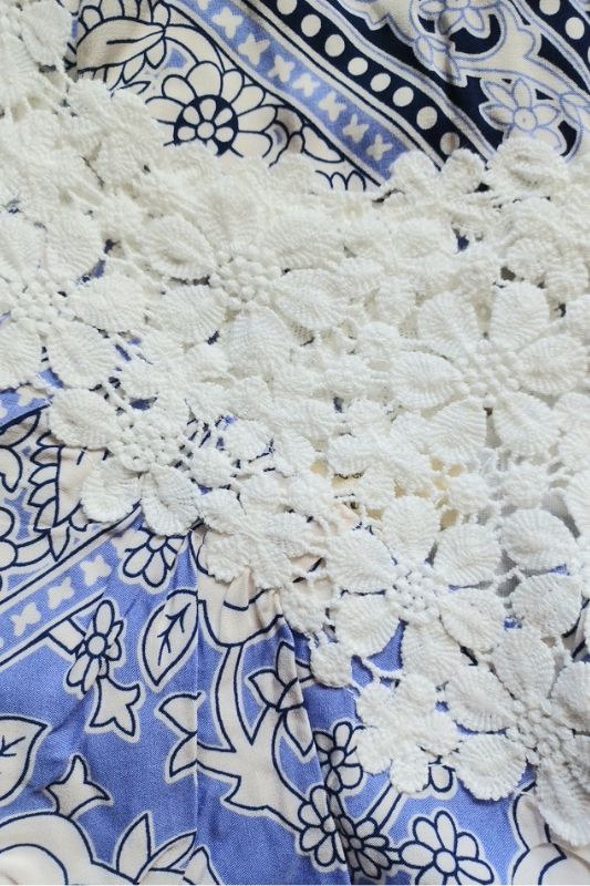 Entro Printed Floral Maxi Dress - Blue