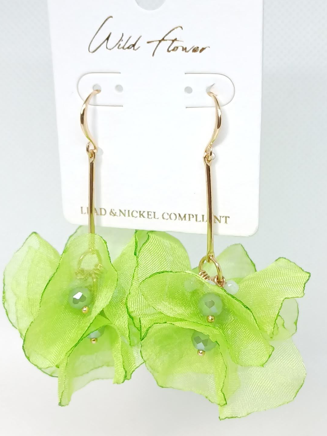 Dangle Muse Drop Earrings - Light Green