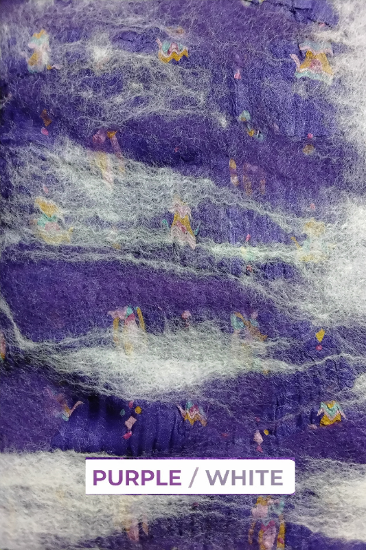 Merino Wool Silk Felt Upcycle Art Sari Scarf - Multiple Colors