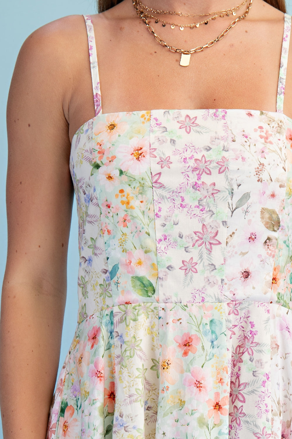 Gigio Mixed Floral Cotton Maxi Dress - Multi Flower