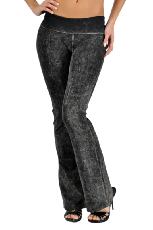 T-Party Mineral Wash Yoga Pants - Gray or Black