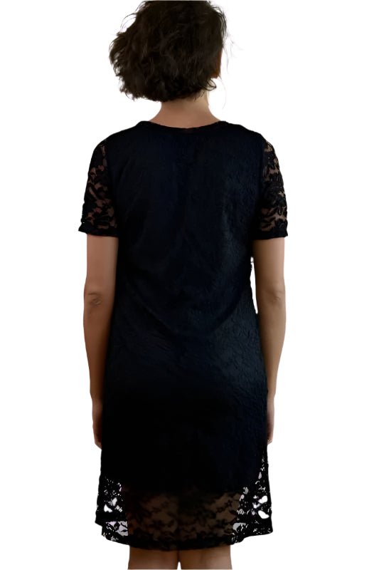 Little Black Lace Dress by Ezra