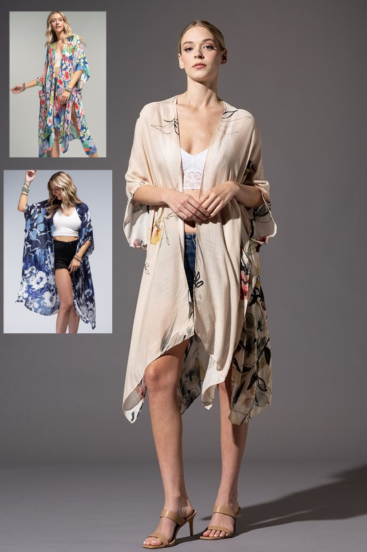 One Size Beautiful Long Kimonos - Multiple Colors