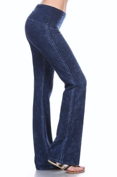 Chatoyant Foldover Waist Bootcut Yoga Pants