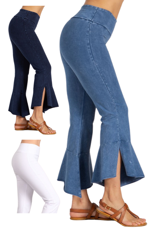 Chatoyant Crop Bell Slit Pants