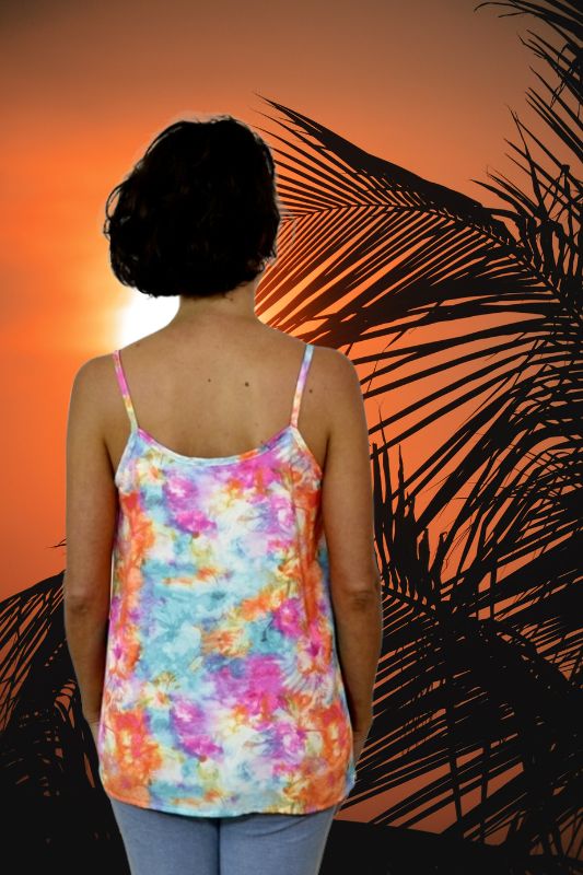 Peach Love Rainbow Swing Tank Top Made USA