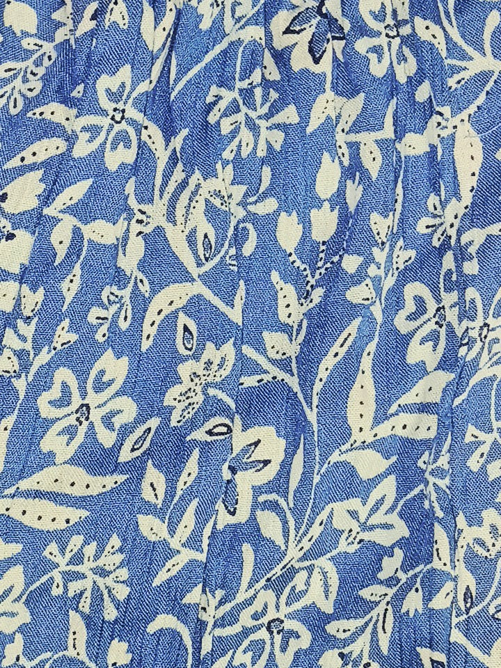 Angie Ditsy Print Wide Leg Jumpsuit - Blue