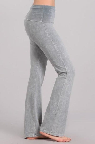 Chatoyant Foldover Waist Bootcut Yoga Pants