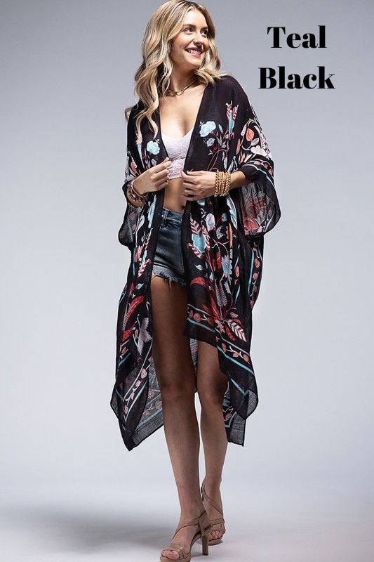 One Size Beautiful Long Kimonos - Multiple Colors