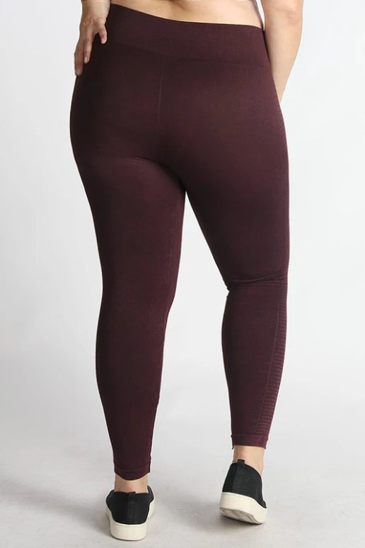Nikibiki Plus Side Ladder Leggings - Burgundy