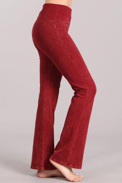 Chatoyant Foldover Waist Bootcut Yoga Pants