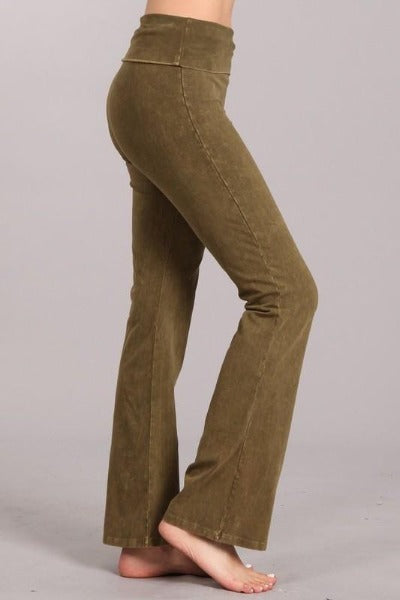 Chatoyant Foldover Waist Bootcut Yoga Pants