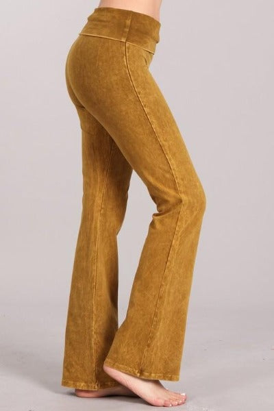 Chatoyant Foldover Waist Bootcut Yoga Pants