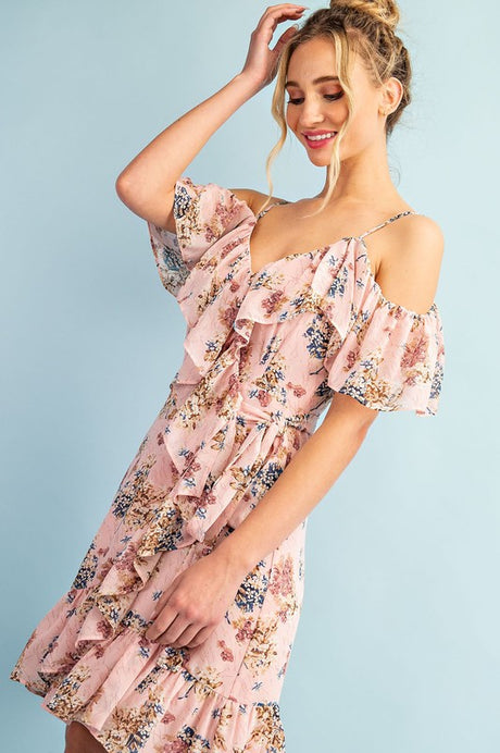 Eesome Adeline Floral Dress - Blush