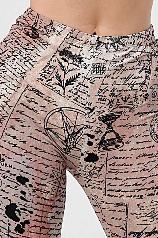 Bear Dance Alchemy Print Skinny Brushed Pants