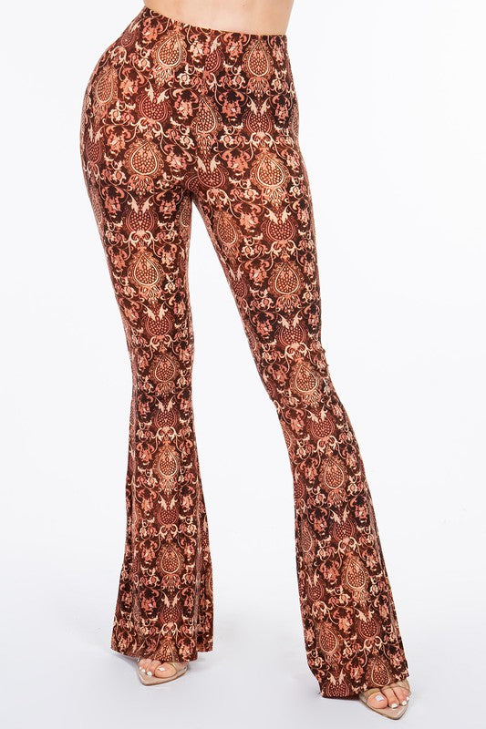 *SALE Bear Dance Baroque Skinny Brushed Pants - Burgundy