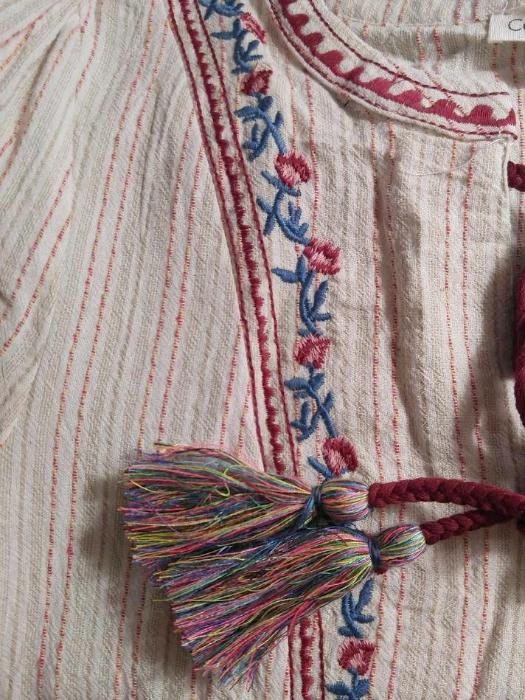 Cotton Bleu Boho Babydoll Dress - Taupe