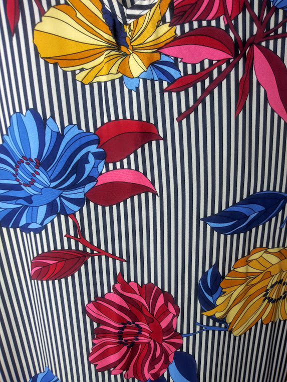 Barcelona Floral Choker Dress - Ivory Black