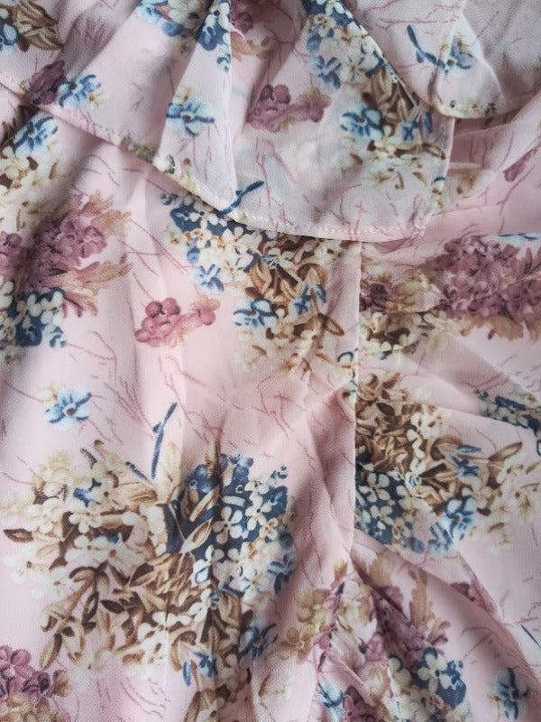 Eesome Adeline Floral Wrap Dress - Blush