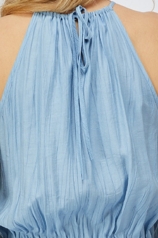 L Love Halter Neck Dress - Baby Blue