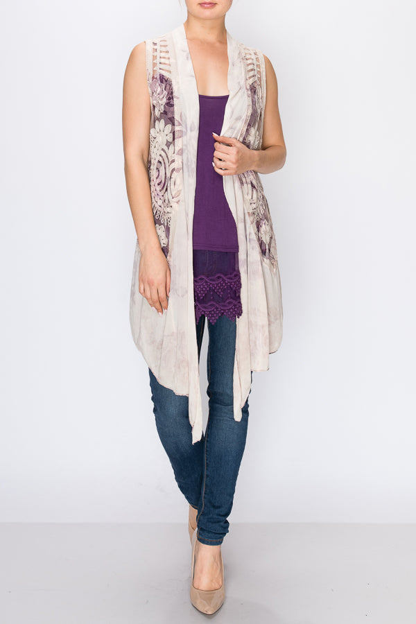 Origami Brocade Vest - Natural