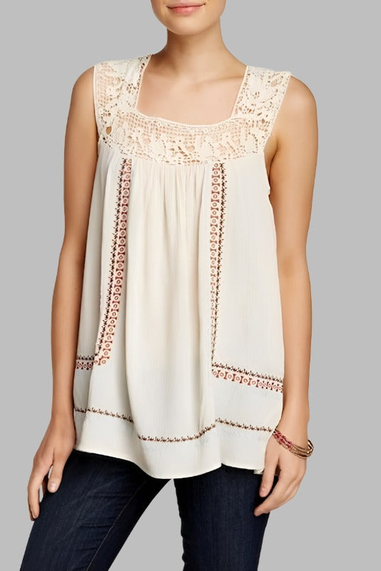 Love Stitch Shabby Chic Embroidered Tunic