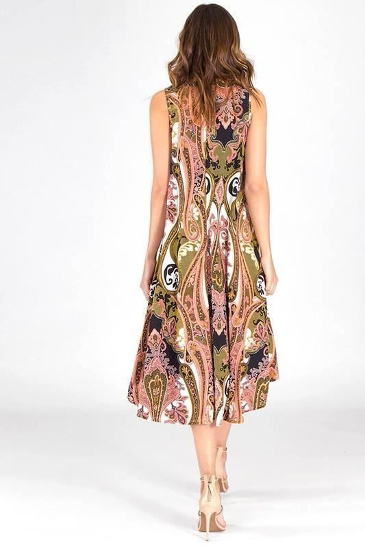 Marakesh Mod Paisley Hi Lo Dress USA