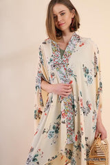 Umgee Floral Kimono - Natural Mix