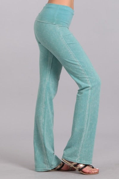 Chatoyant Foldover Waist Bootcut Yoga Pants