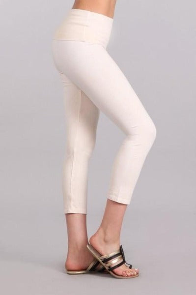 Chatoyant Foldover High Waist Capri Leggings - Many Colors