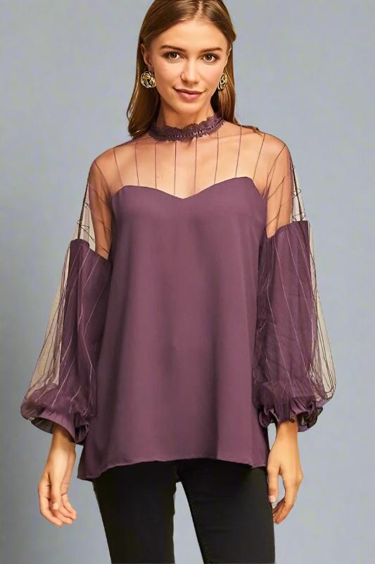 Entro Dream-y Aladdin Blouse - Grape